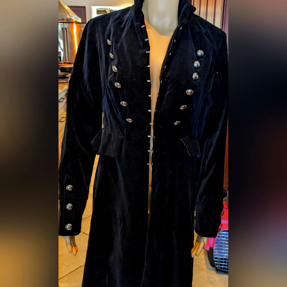 Light evening jacket black goth elegant  small